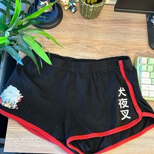 Inuyasha shorts with InuYasha and Kagome print hot topic